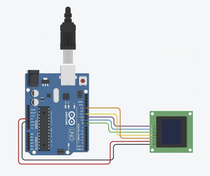 Komponenten Arduino und Farb OLED