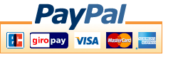 Bezahlung mit PayPal, EC, giropay, Visa, MasterCard