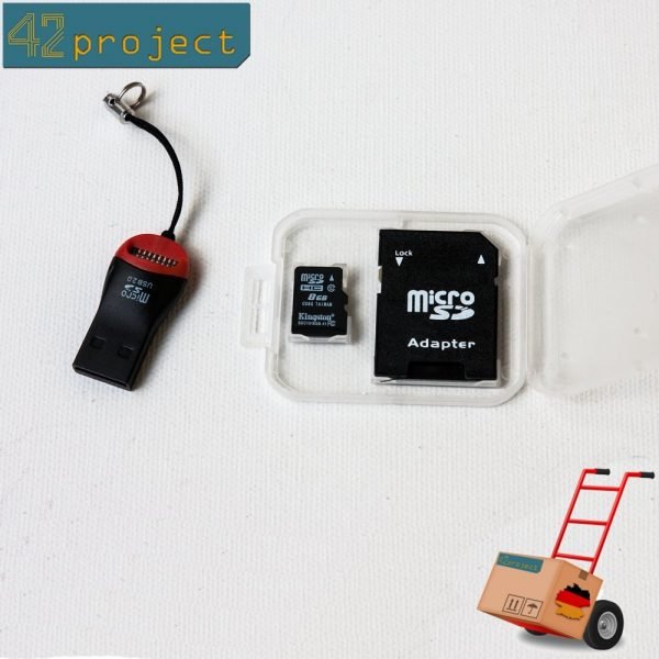 microSD-Karte 8GB Klasse Class 10 SDHC SD-Card und USB 2.0 Adapter Speicherkarte