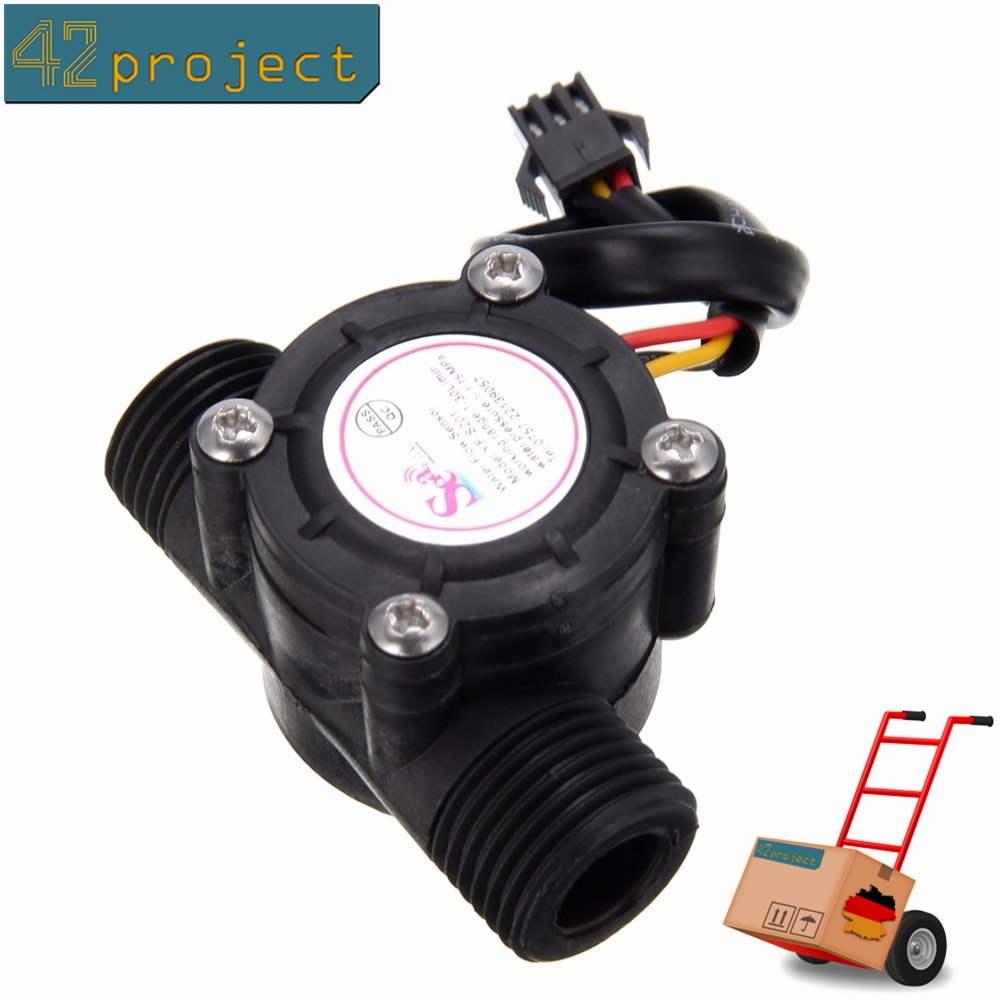 YF-S201 Wasserfluss Durchfluss Sensor Hall Schaufelrad 1-30 Liter/min TTL-Signal 
